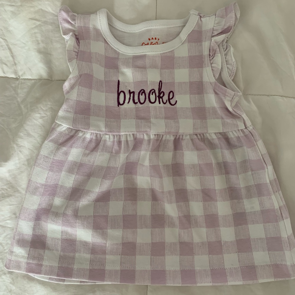 Baby girl gingham dress and bloomers